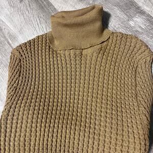 LCR Black Edition Sweater Camel Color Turtleneck Knit Pullover Mens XXL